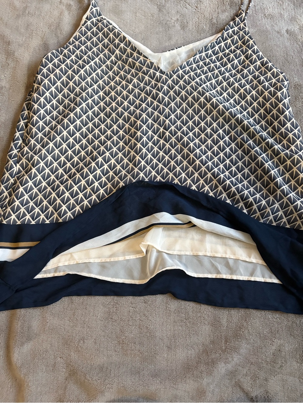 H&M Navy and White Geometric Print Camisole - Picture 5 of 5